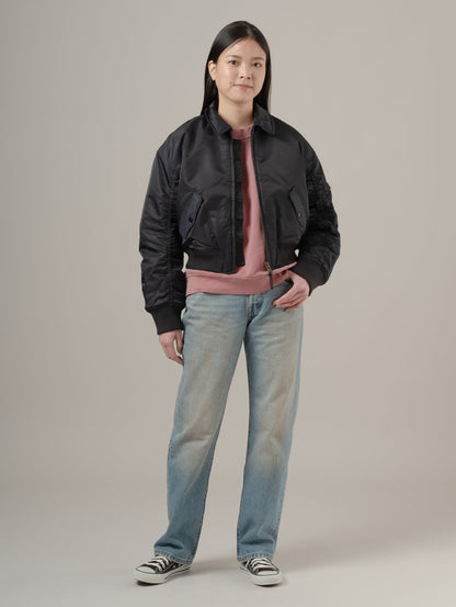 ボウイ クロップド ボンバージャケット