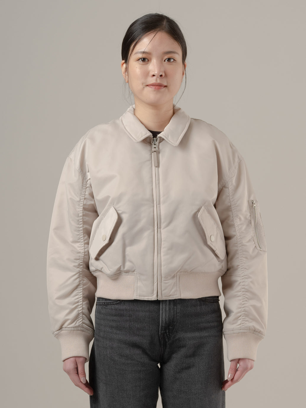 ボウイ クロップド ボンバージャケット