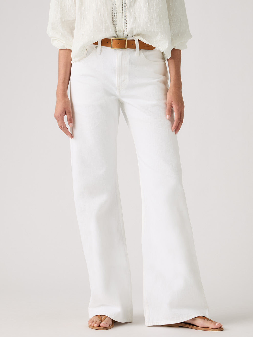 LOOSE BOOT ジーンズ ホワイト