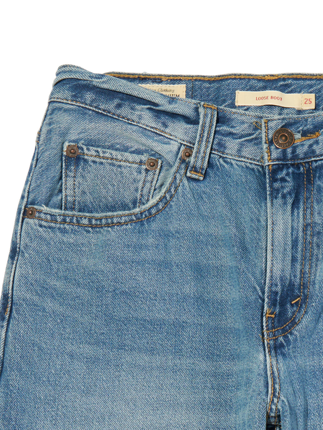 ROSÉ（ロゼ）着用 LOOSE BOOT ジーンズ ミディアムインディゴ