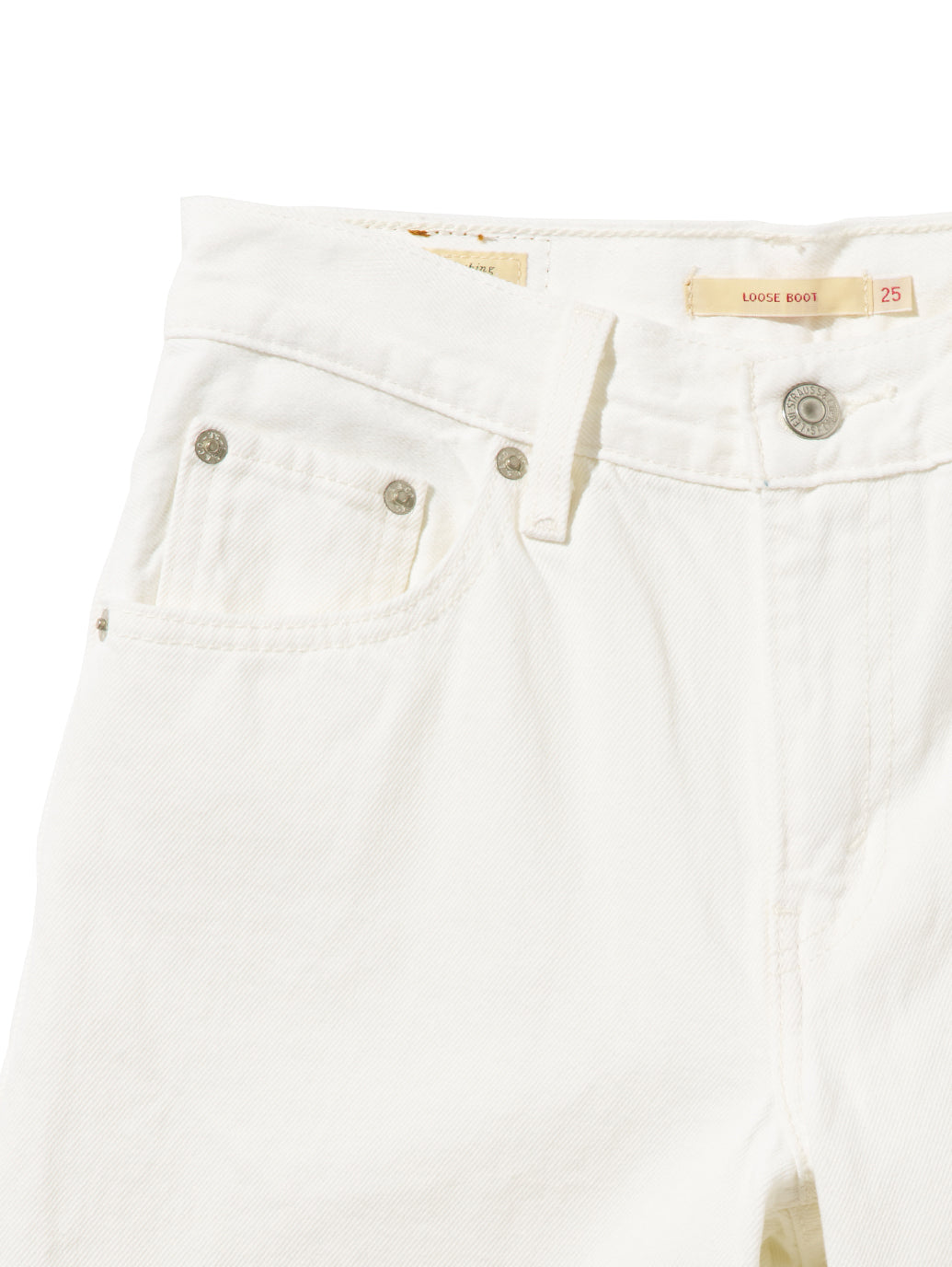 LOOSE BOOT ジーンズ ホワイト
