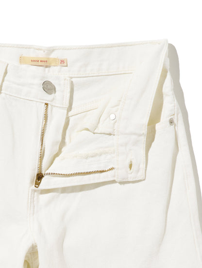 LOOSE BOOT ジーンズ ホワイト