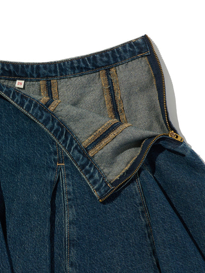 ゴデットミニスカート ダークインディゴ