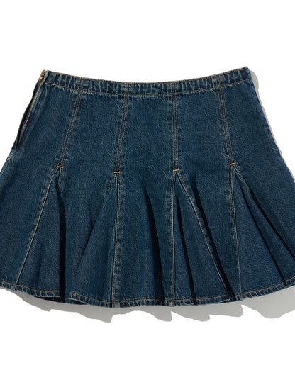 ゴデットミニスカート ダークインディゴ