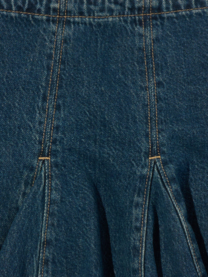 ゴデットミニスカート ダークインディゴ