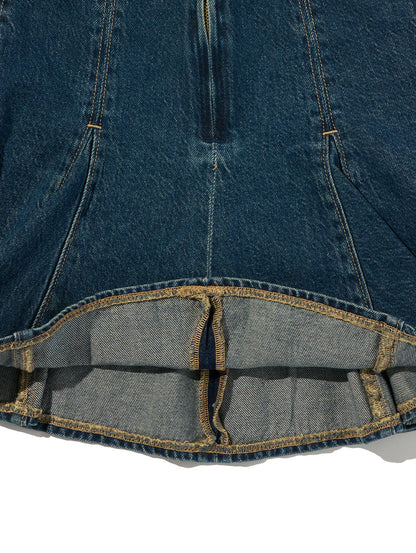 ゴデットミニスカート ダークインディゴ