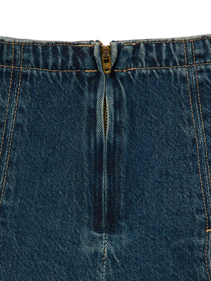 ゴデットミニスカート ダークインディゴ