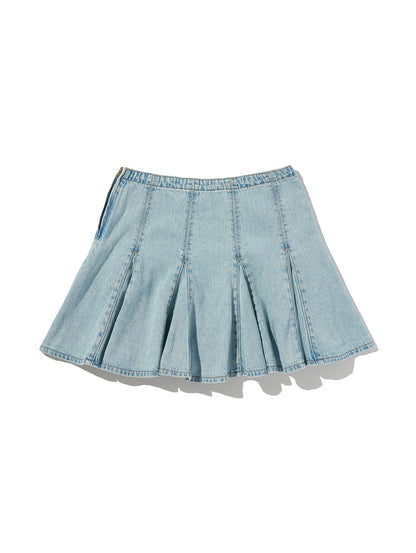 ゴデットミニスカート ライトインディゴ