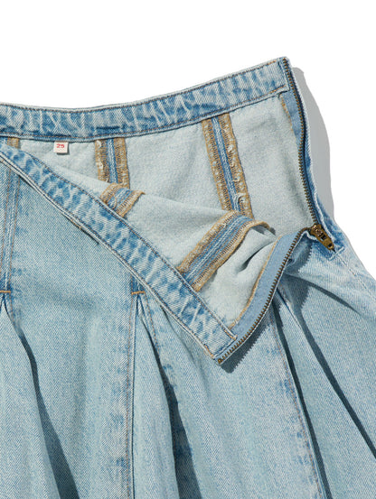 ゴデットミニスカート ライトインディゴ