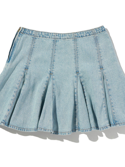 ゴデットミニスカート ライトインディゴ