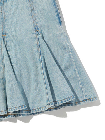 ゴデットミニスカート ライトインディゴ