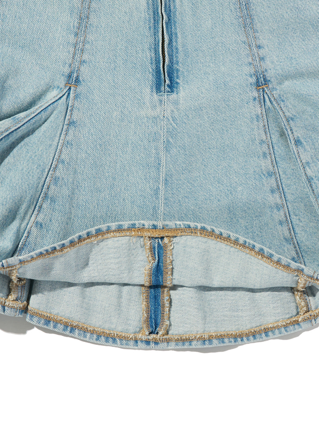 ゴデットミニスカート ライトインディゴ