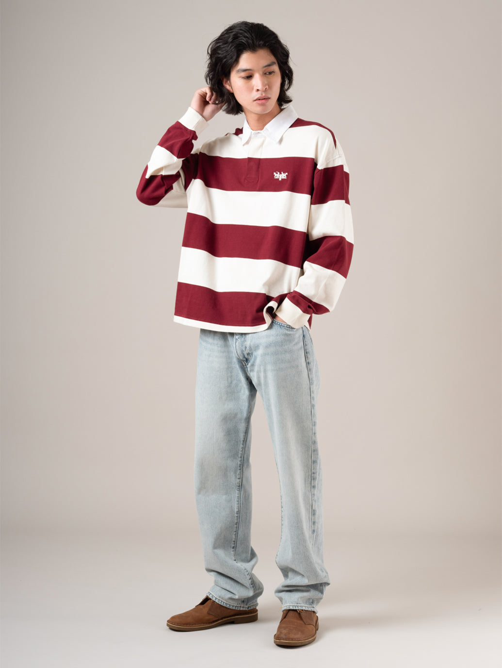 ハドソン ボックス ラグビーシャツ