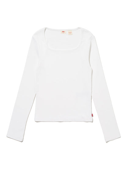 エッセンシャル スクエアネック ロングスリーブ Tシャツ