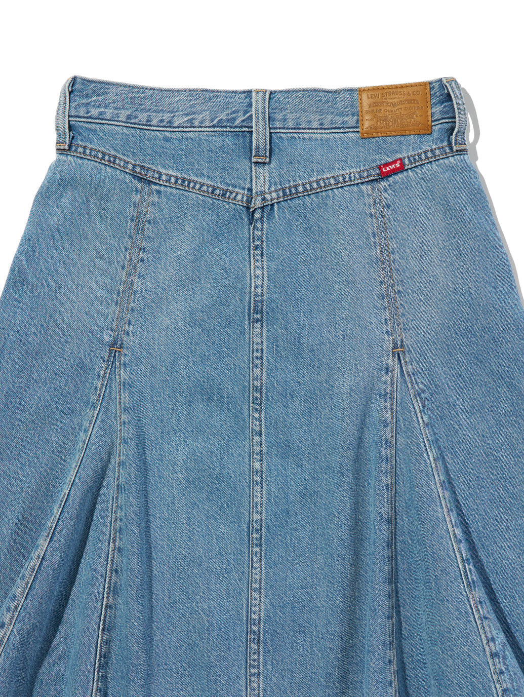 テンセル ゴデットフレアスカート ミディアムインディゴ