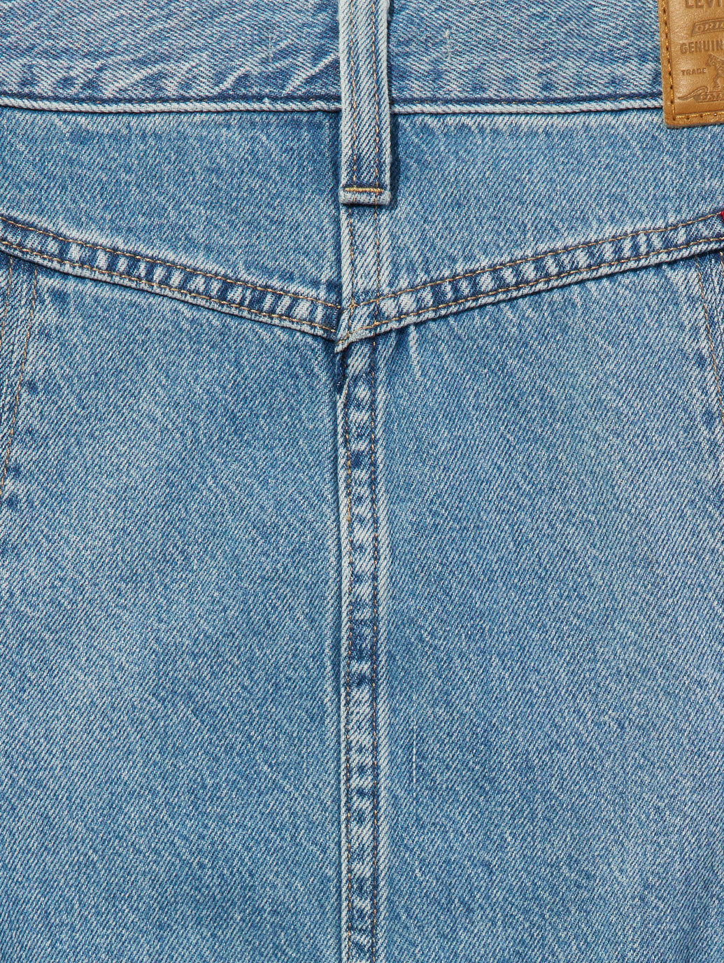 テンセル ゴデットフレアスカート ミディアムインディゴ