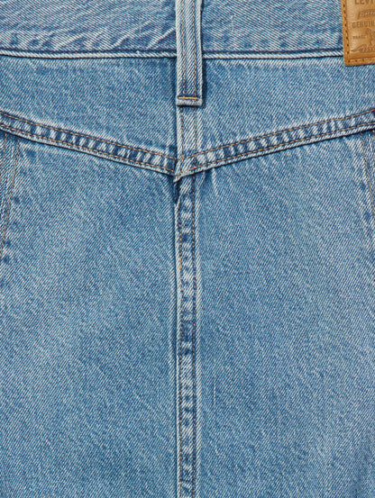 テンセル ゴデットフレアスカート ミディアムインディゴ