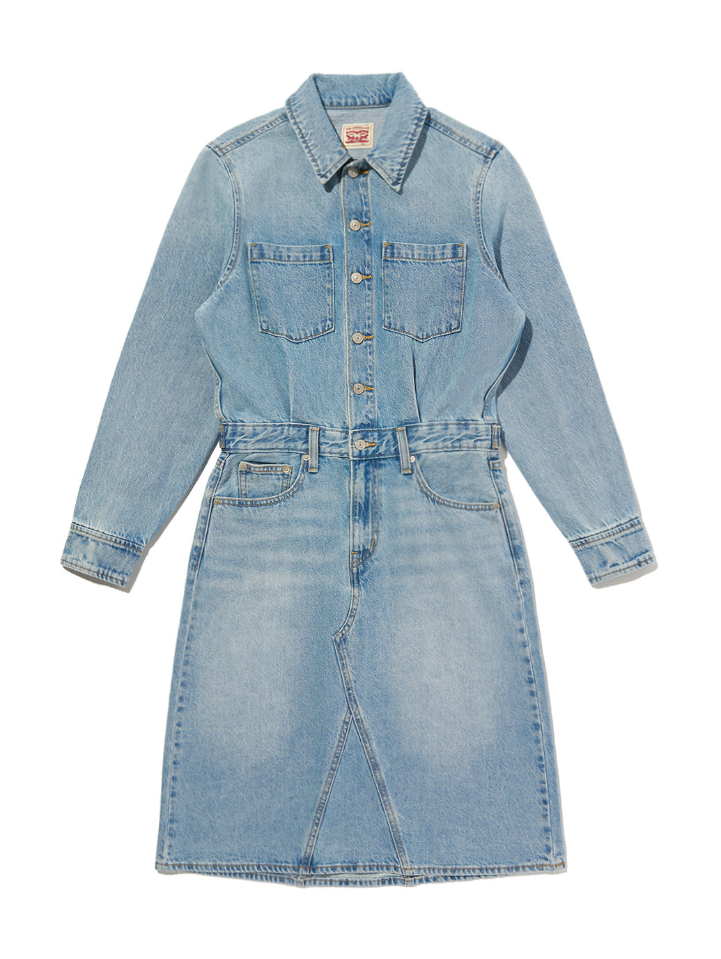 Aラインデニムウエスタンドレス