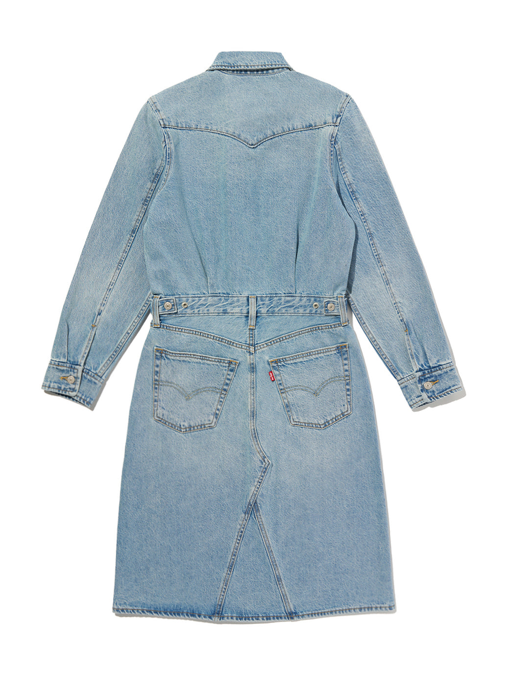 Aラインデニムウエスタンドレス