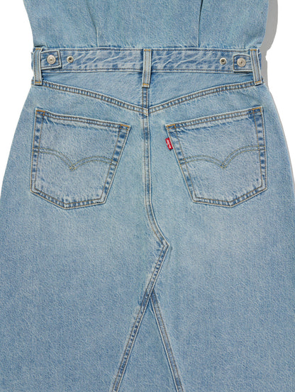 Aラインデニムウエスタンドレス