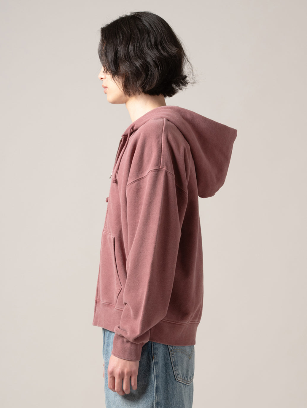 HAYES BOXY フルジップ スウェットシャツ