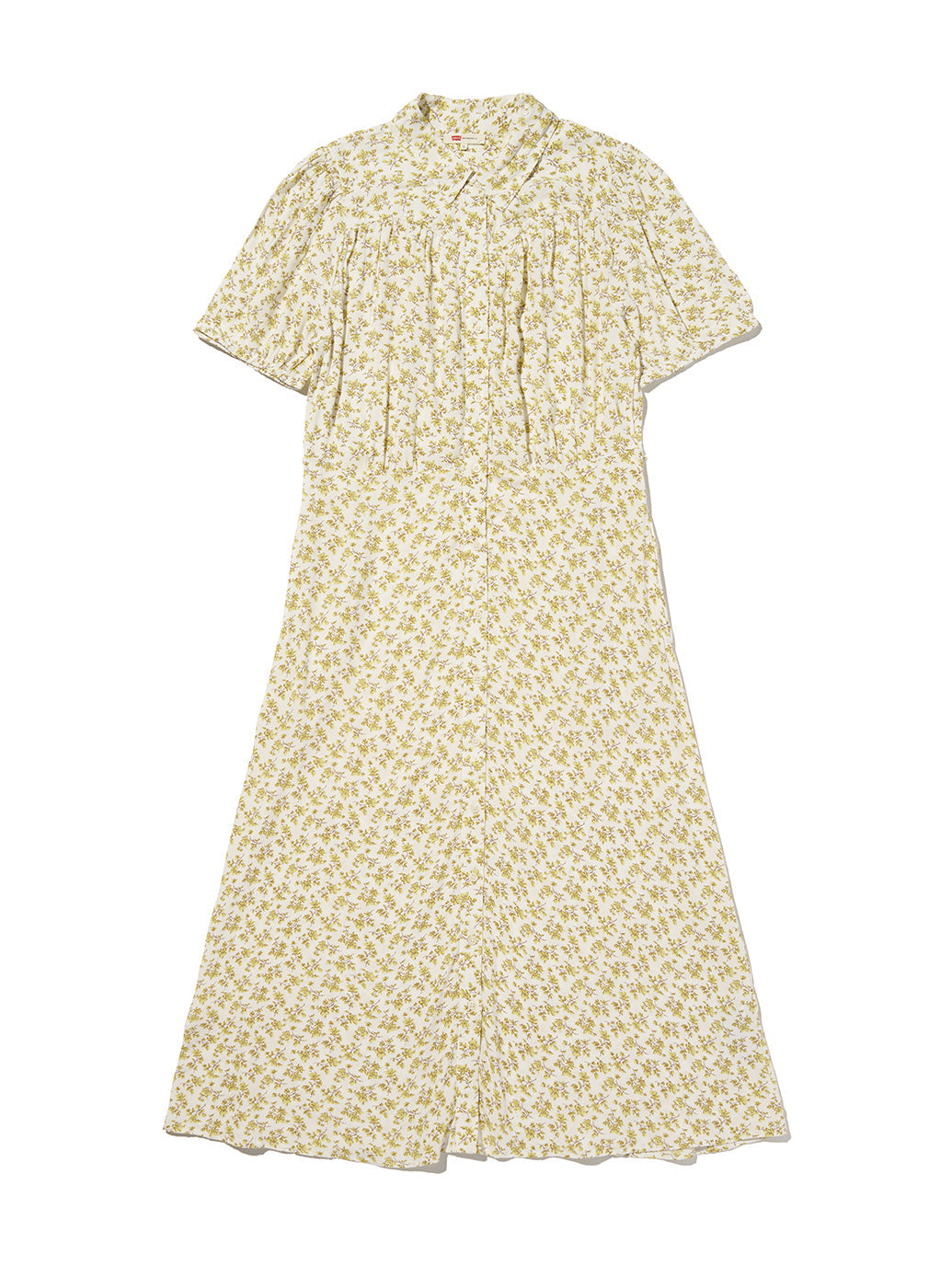 Rosa ショートスリーブ ミディカラー ドレス