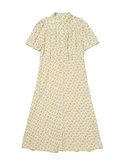 Rosa ショートスリーブ ミディカラー ドレス