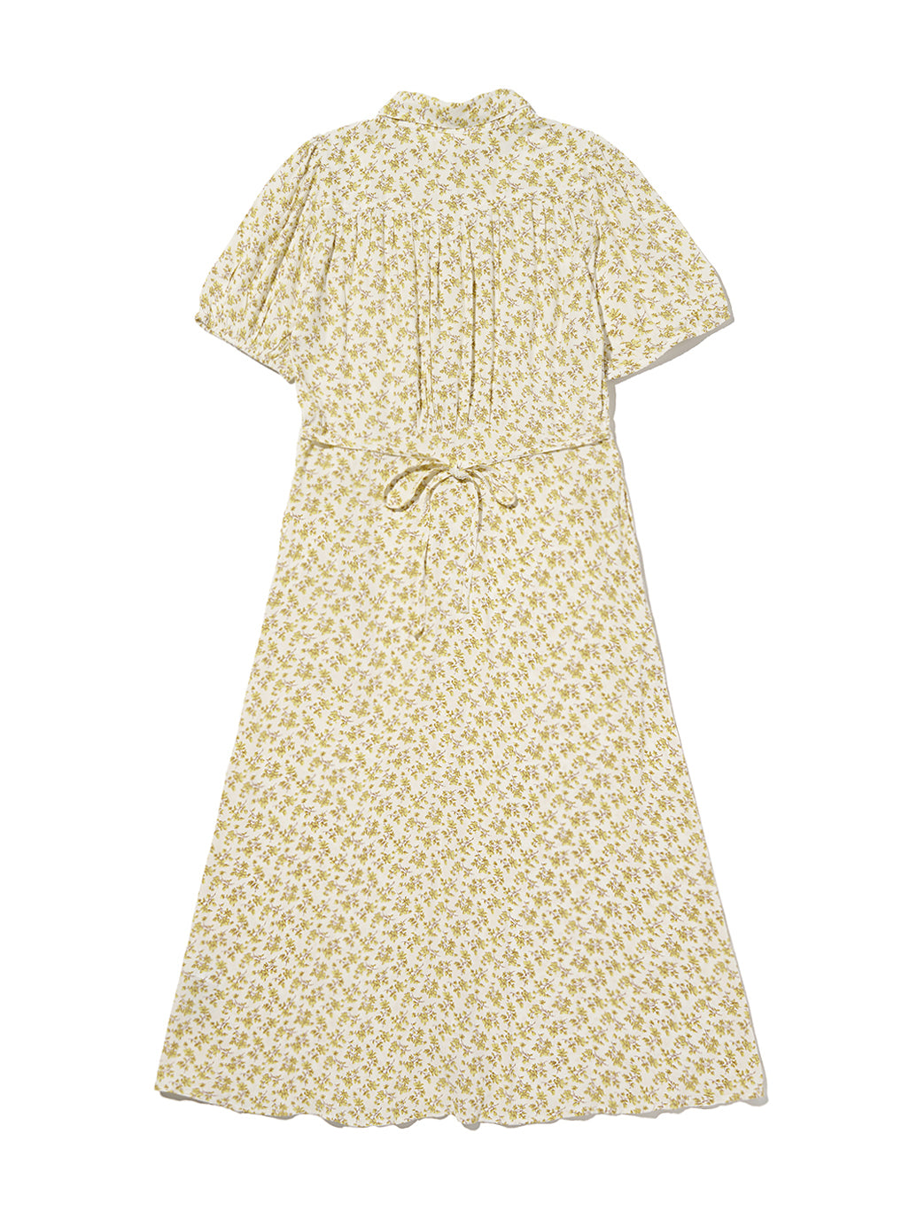 Rosa ショートスリーブ ミディカラー ドレス