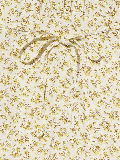 Rosa ショートスリーブ ミディカラー ドレス