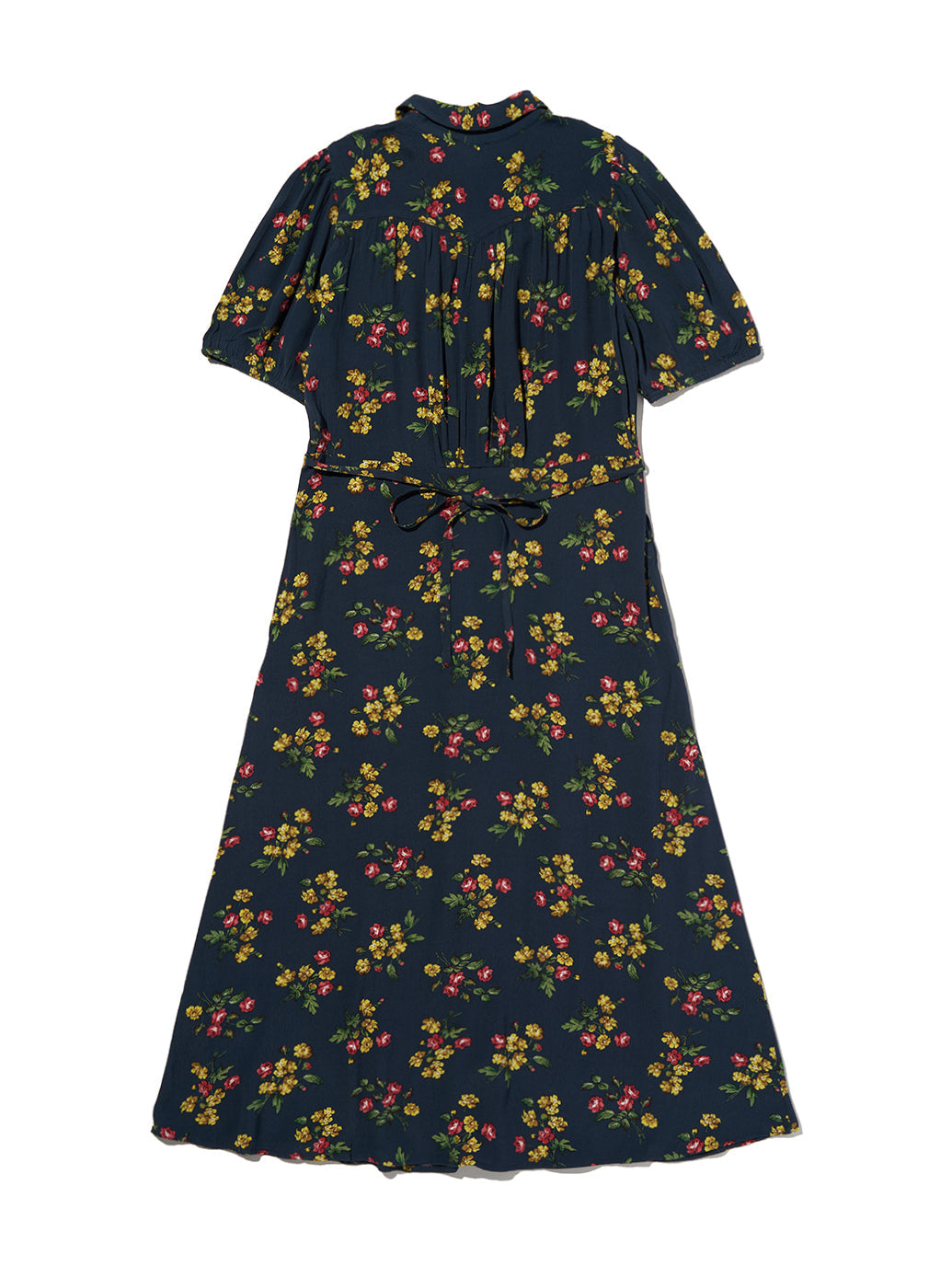 Rosa ショートスリーブ ミディカラー ドレス