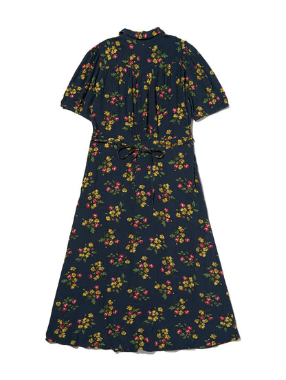 Rosa ショートスリーブ ミディカラー ドレス