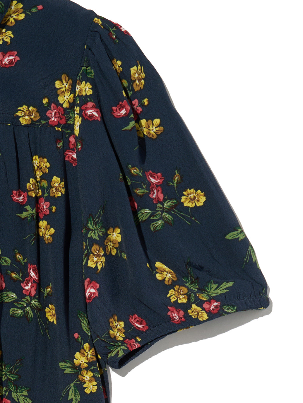 Rosa ショートスリーブ ミディカラー ドレス