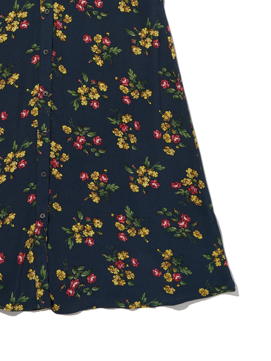 Rosa ショートスリーブ ミディカラー ドレス