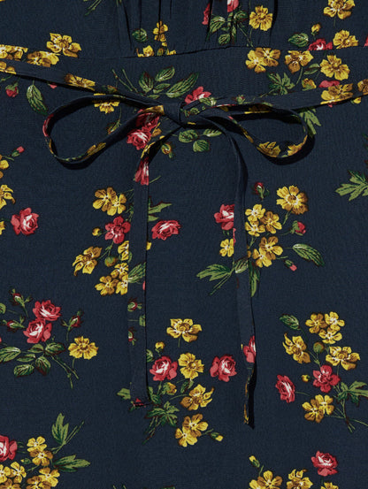 Rosa ショートスリーブ ミディカラー ドレス