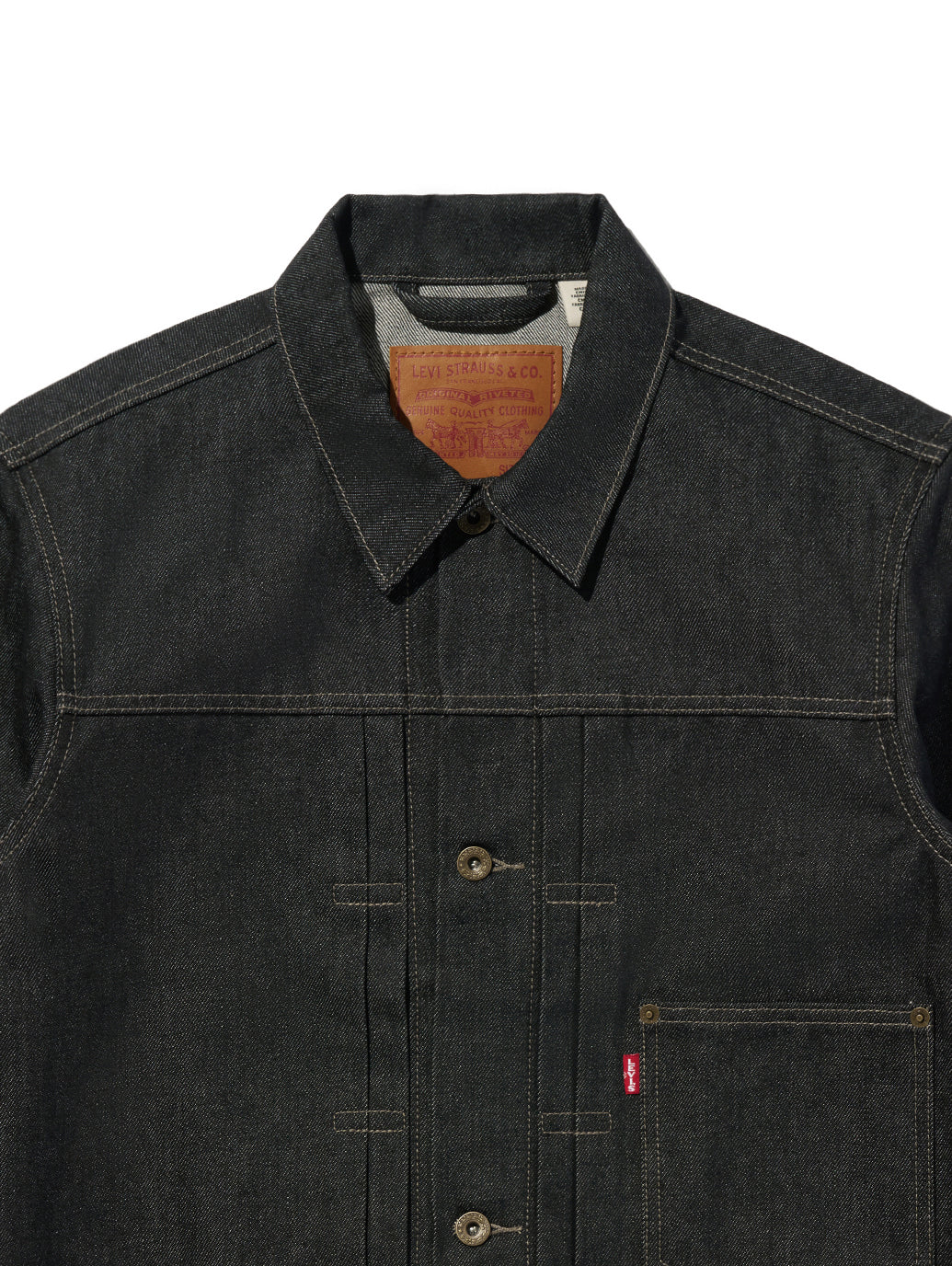 PREMIUM BLACK TYPE I TRUCKER JACKET