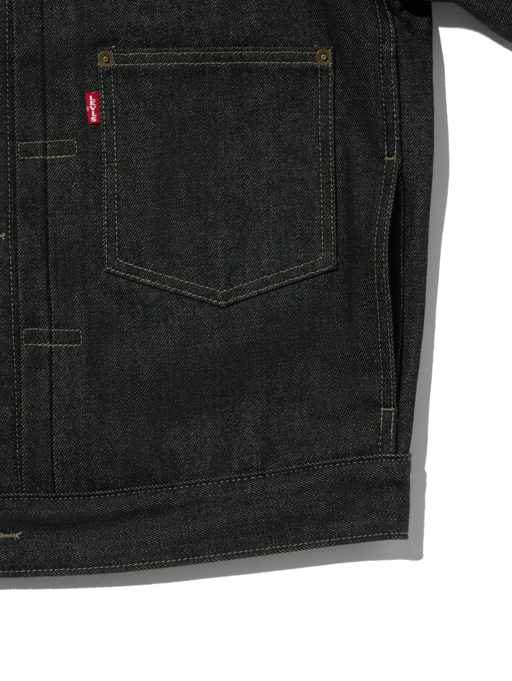 PREMIUM BLACK TYPE I TRUCKER JACKET