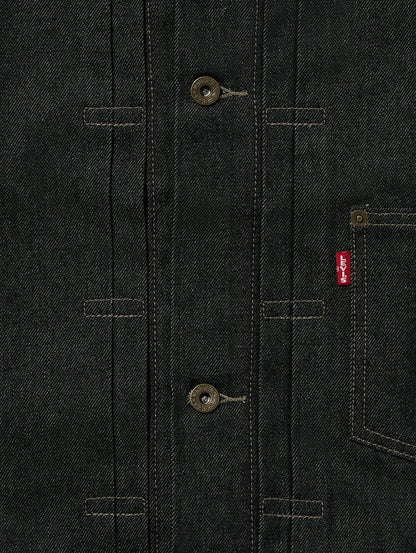 PREMIUM BLACK TYPE I TRUCKER JACKET