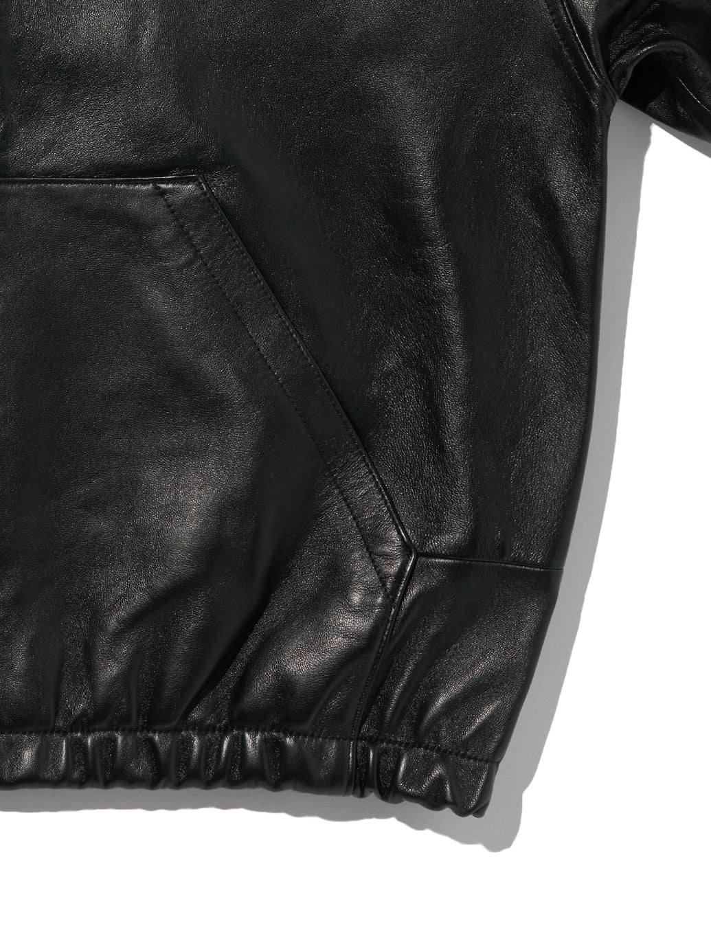 PREMIUM BLACK FULLZIP SPORTS LEATHER JACKET