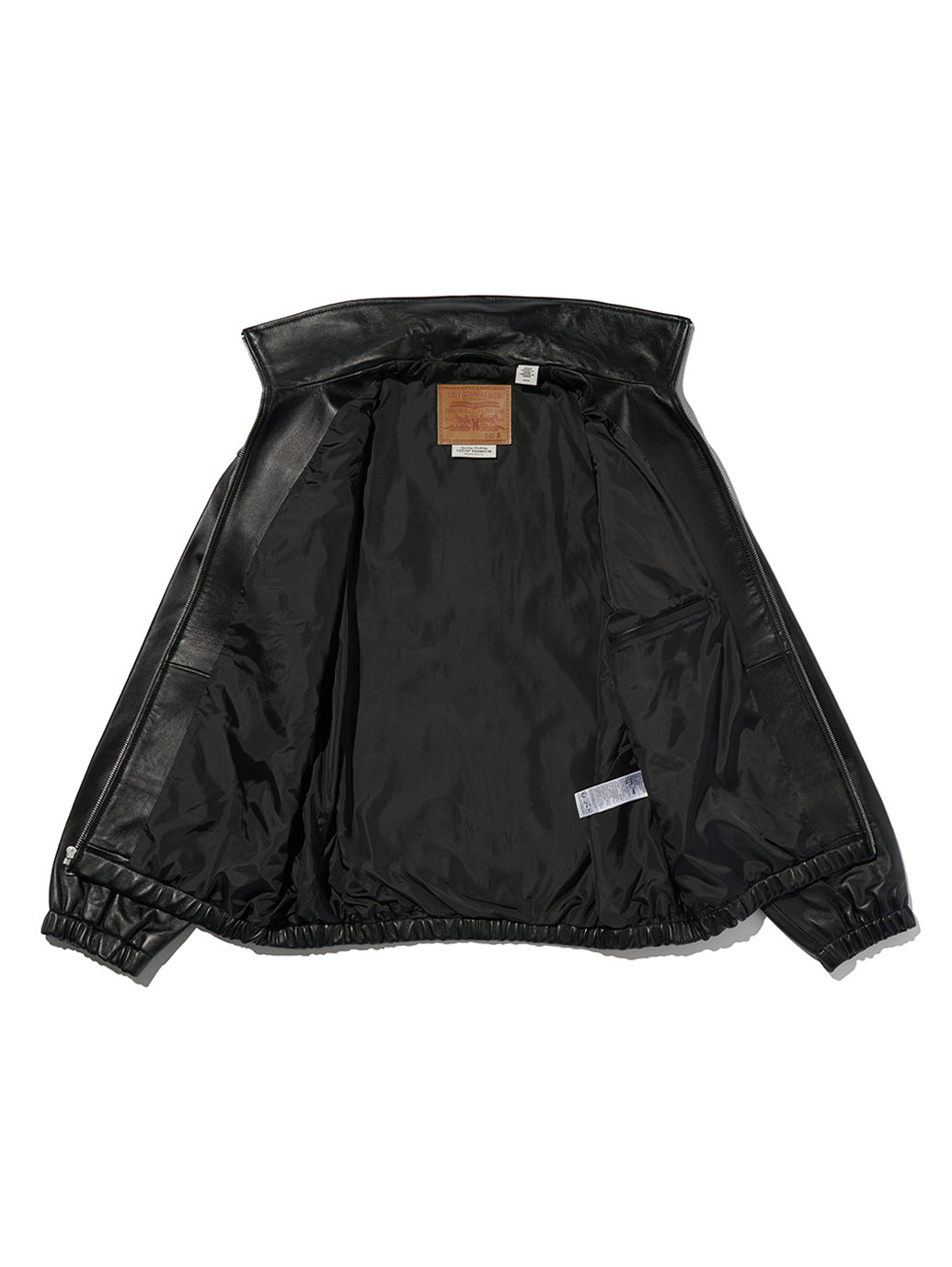 PREMIUM BLACK FULLZIP SPORTS LEATHER JACKET