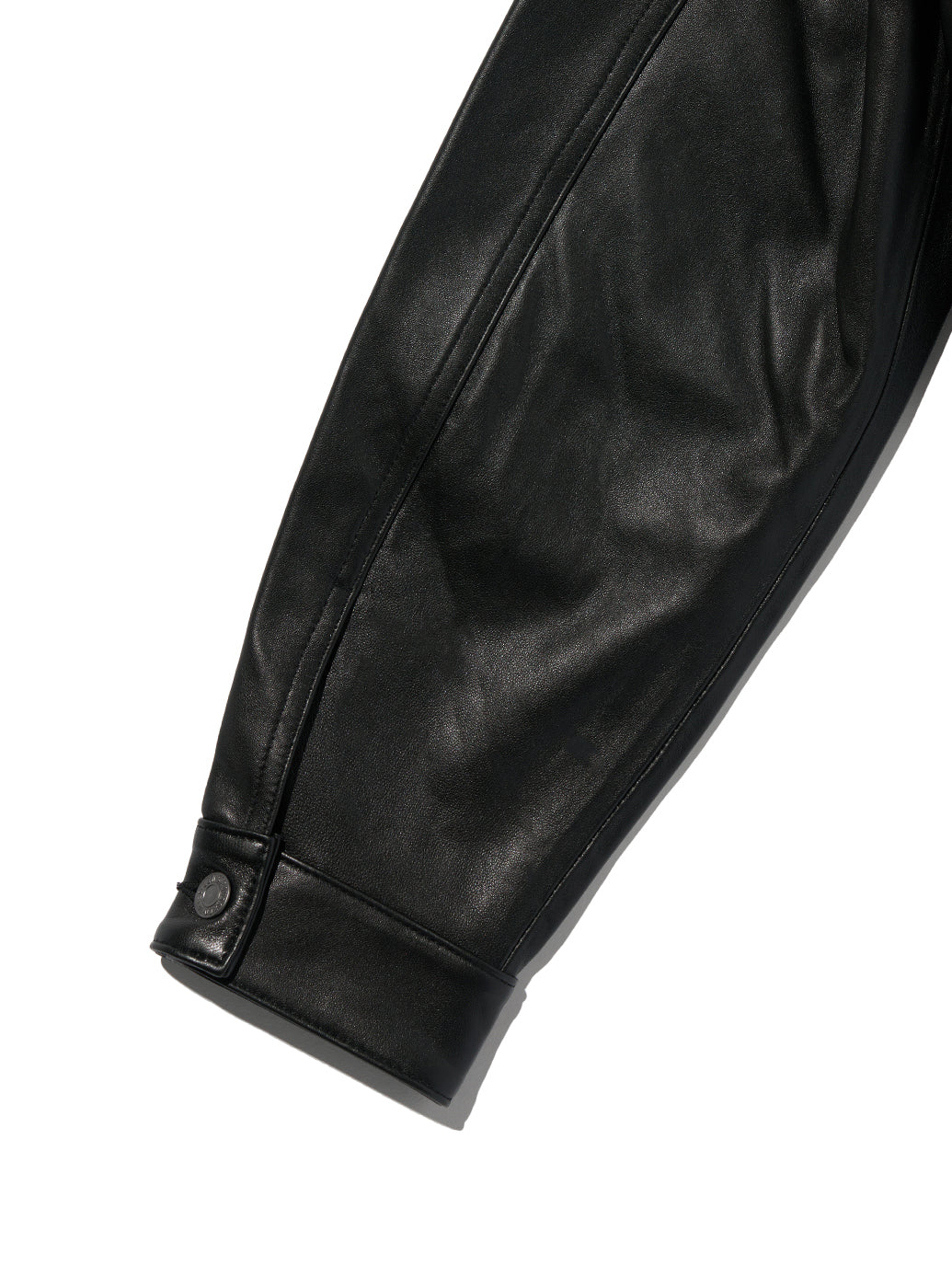 PREMIUM BLACK TYPEⅡ TRUCKER LEATHER JACKET