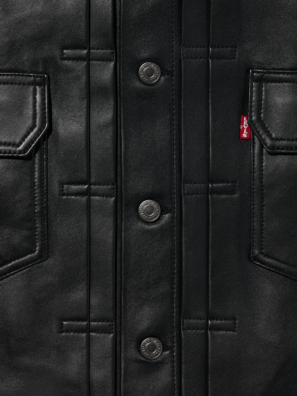 PREMIUM BLACK TYPEⅡ TRUCKER LEATHER JACKET