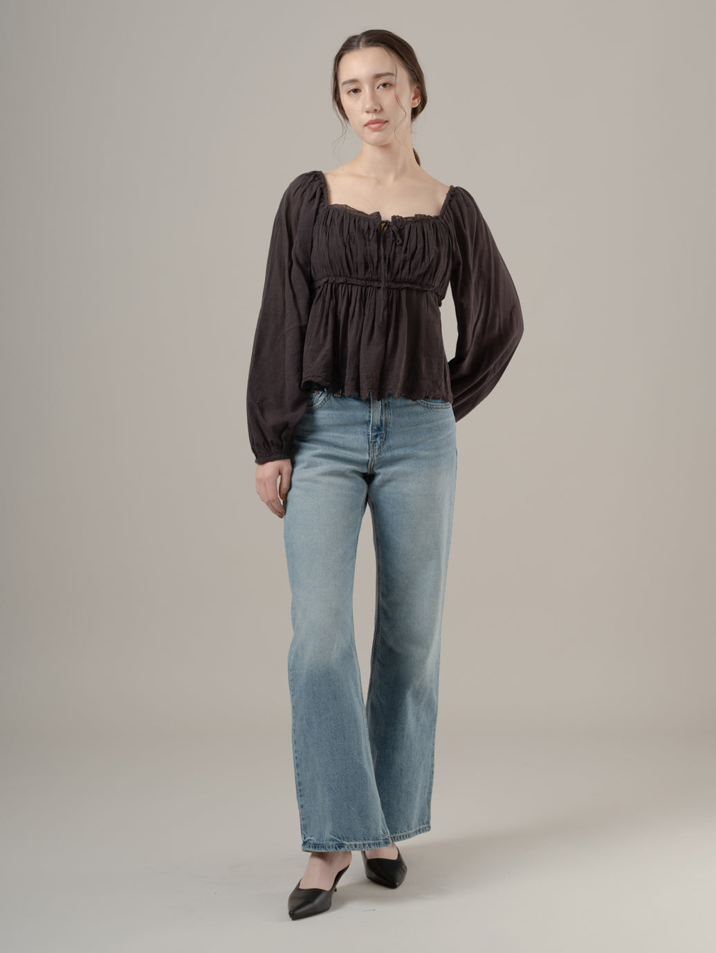 BOHO ロングスリーブ ブラウス