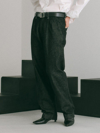 PREMIUM BLACK DENIM SLACKS