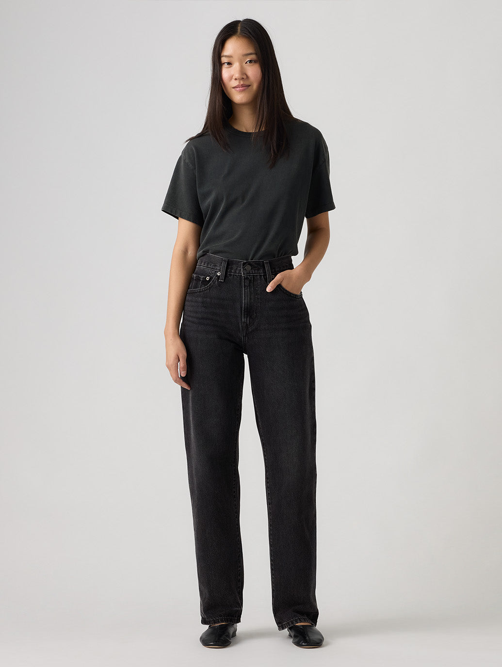 EASY DAD ジーンズ ブラック