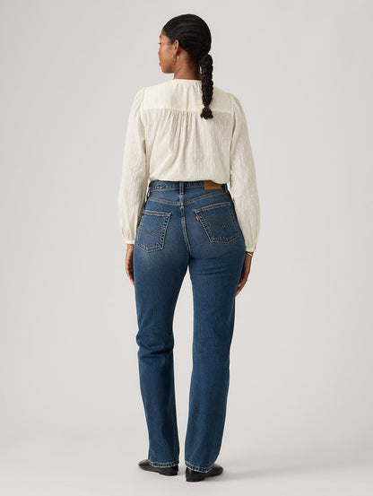 EASY DAD ジーンズ ミディアムインディゴ