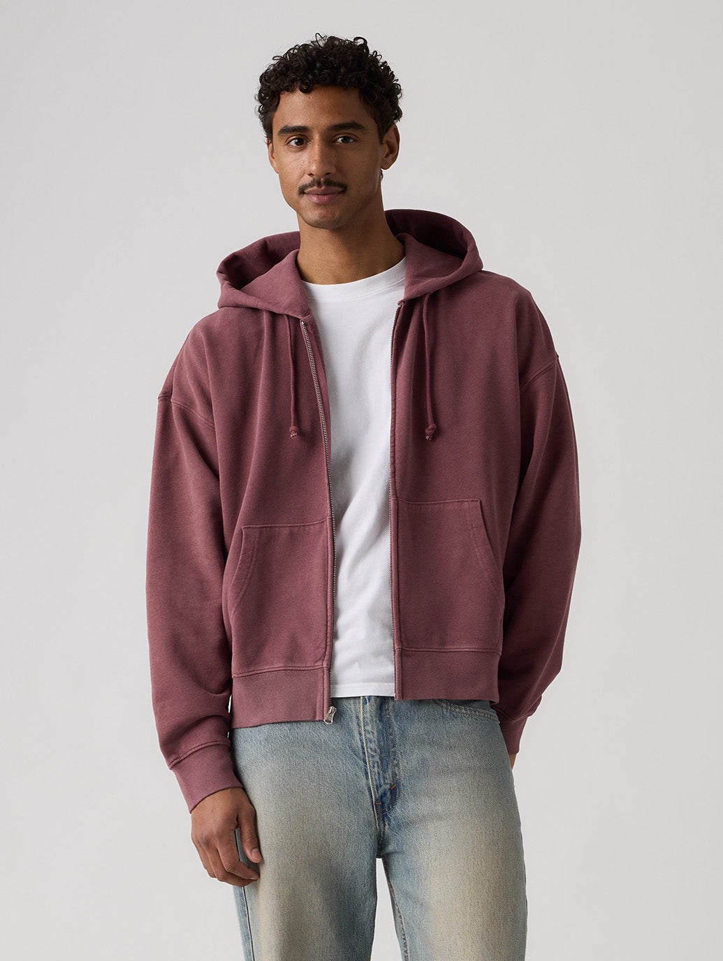 HAYES BOXY フルジップ スウェットシャツ