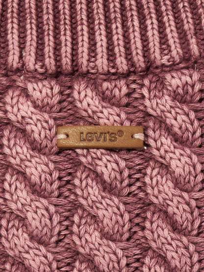 LEILAH ケーブルクルーネックセーター