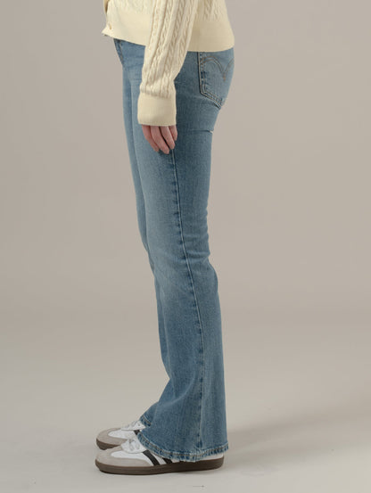 LOW SLIM BOOT ジーンズ ミディアムインディゴ