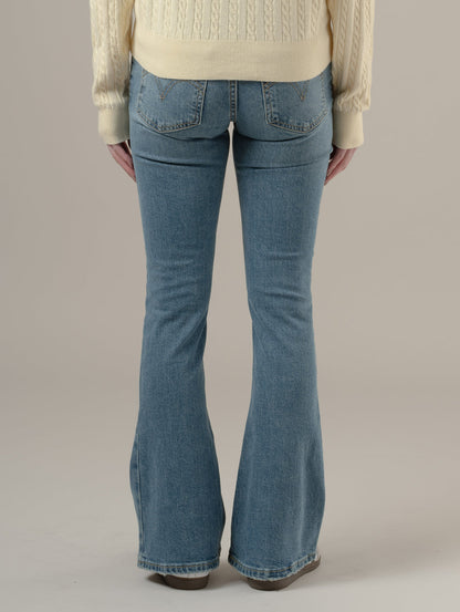 LOW SLIM BOOT ジーンズ ミディアムインディゴ