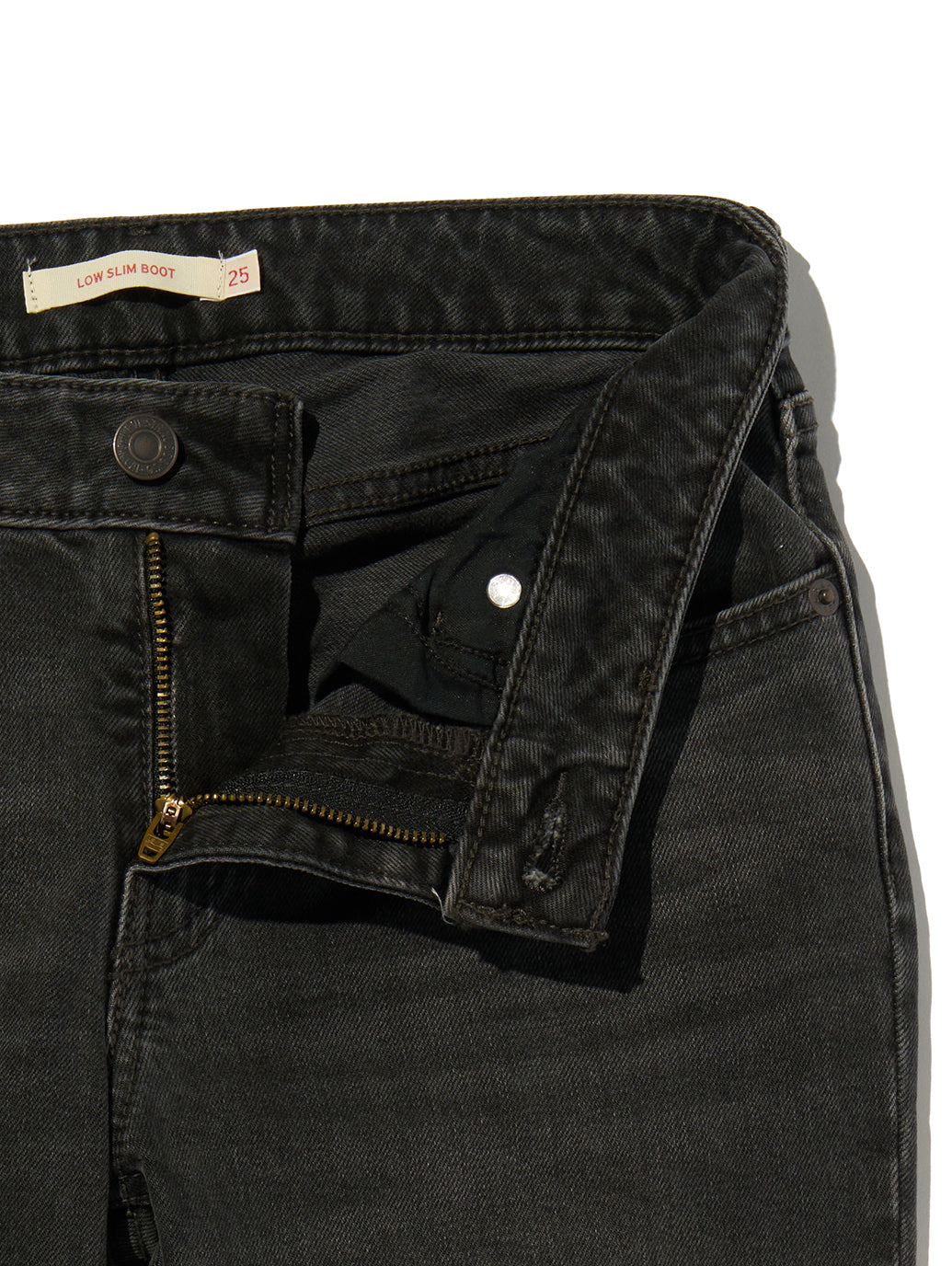 LOW SLIM BOOT ジーンズ ブラック